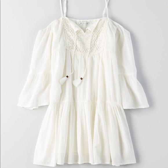 NWT American Eagle Cold Shoulder Shift Dress, Size Med - Picture 2 of 16